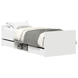 Giroletto con Testiera e Pediera Bianco 90x190 cm