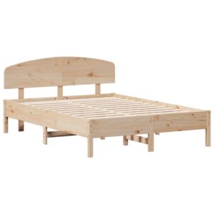 Letto senza Materasso 140x190 cm in Legno Massello di Pino