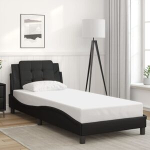 Giroletto con Luci LED Nero 100x200 cm in Similpelle
