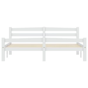 Giroletto senza Materasso Bianco 160x200 cm in Legno di Pino