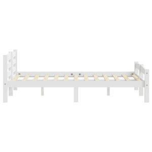 Giroletto senza Materasso Bianco 200x200 cm Legno Massello Pino
