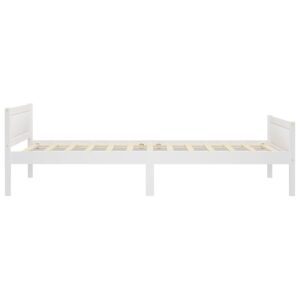 Giroletto senza Materasso Bianco 90x200 cm Legno Massello Pino