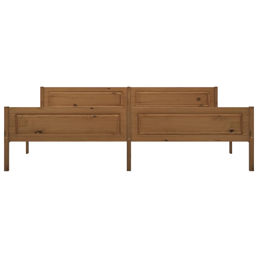 Giroletto in Legno Massello di Pino Marrone Ambrato 200x200 cm