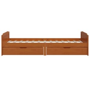 Giroletto Ambra con Cassetti Legno Massello di Pino 90x200 cm