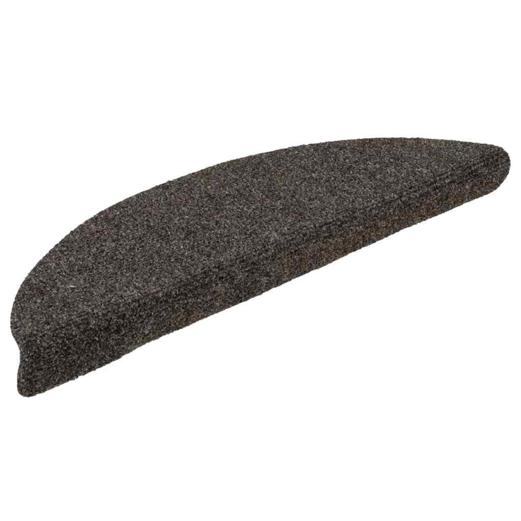 Tappetini per Scale 15 pz Antracite 56x17x3 cm Agugliati