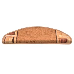 Tappetini Autoadesivi per Scale 15 pz Beige 65x21x4 cm