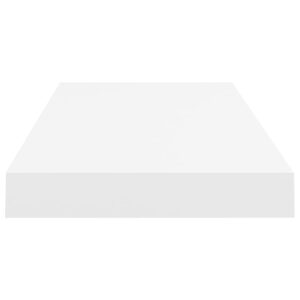 Scaffali a Parete 2 pz Bianchi 60x23,5x3,8 cm in MDF