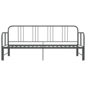 Telaio Divano Letto Estraibile Grigio in Metallo 90x200 cm