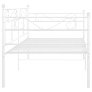 Telaio Divano Letto Bianco in Metallo 90x200 cm