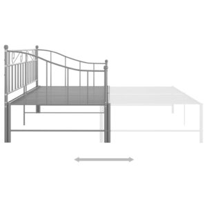 Telaio Divano Letto Estraibile Grigio in Metallo 90x200 cm