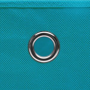 Contenitori 10 pz in Tessuto non Tessuto 28x28x28 cm Azzurro