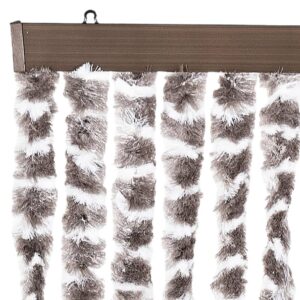Zanzariera Grigio Talpa e Bianco 100x220 cm Ciniglia