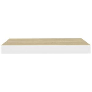 Scaffali a Parete 2 pz Rovere e Bianco 40x23x3,8 cm in MDF