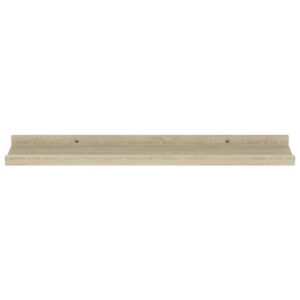 Mensole da Parete 2 pz Rovere Sonoma 60x9x3 cm