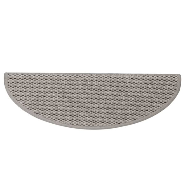 Tappeti Autoadesivi Scale Aspetto Sisal 15 pz 65x21x4cm Argento