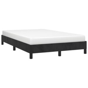 Giroletto senza Materasso Nero 120x190 cm Velluto