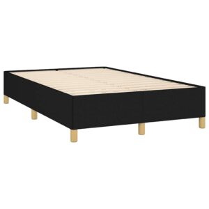 Giroletto a Molle con Materasso Nero 120x190 cm in Tessuto