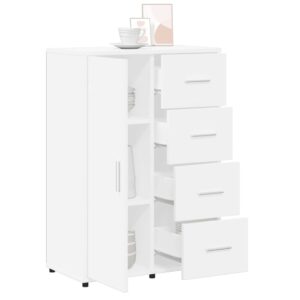 Credenze 2 pz Bianche 60x31x84 cm in Legno Multistrato