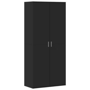 Scarpiera Nera 80x39x178 cm in Legno Multistrato