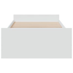 Giroletto con Cassetti Bianco 75x190 cm in Legno Multistrato