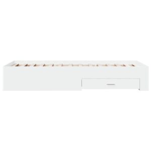 Giroletto con Cassetti Bianco 75x190 cm in Legno Multistrato