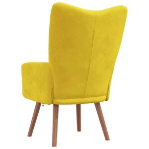 Sedia Relax Giallo Senape in Velluto