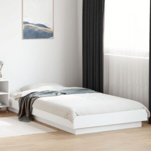 Giroletto con Luci LED Bianco 90x190 cm in Legno Multistrato