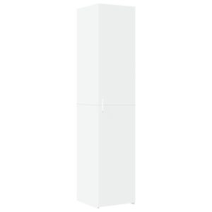 Credenza Bianca 40x42,5x185 cm in Legno Multistrato