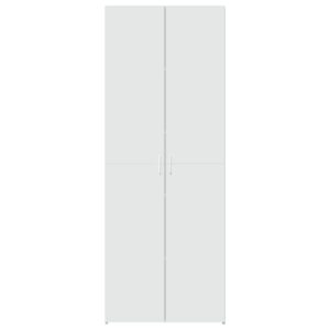 Credenza Bianca 70x42,5x185 cm in Legno Multistrato