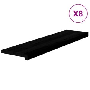 Gradini 8 pz Marrone Scuro 100x25x2 cm Legno Massello Rovere