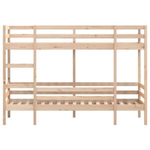 Letto a Castello 75x190 cm in Legno Massello di Pino