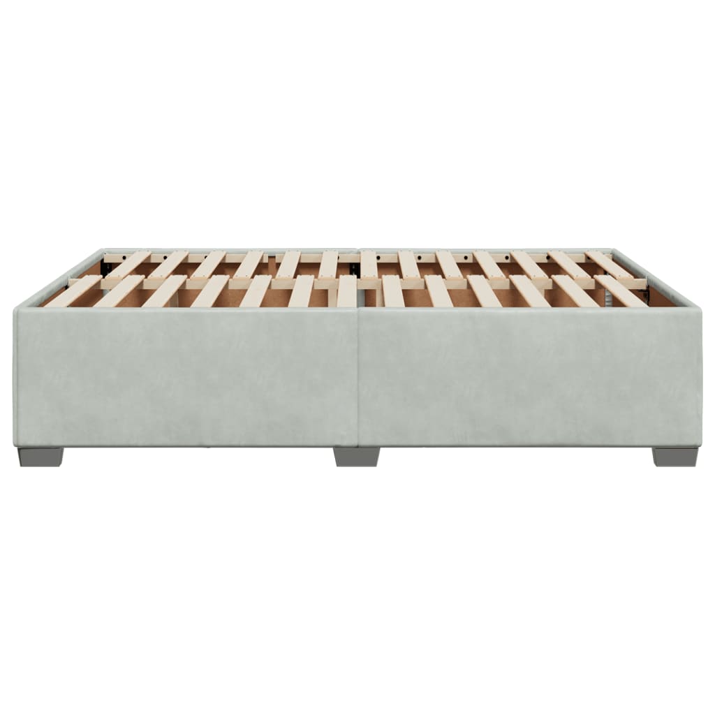 Giroletto senza Materasso Grigio Chiaro 160x200 cm Velluto