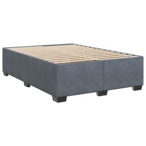 Giroletto senza Materasso Grigio Scuro 160x200 cm Velluto