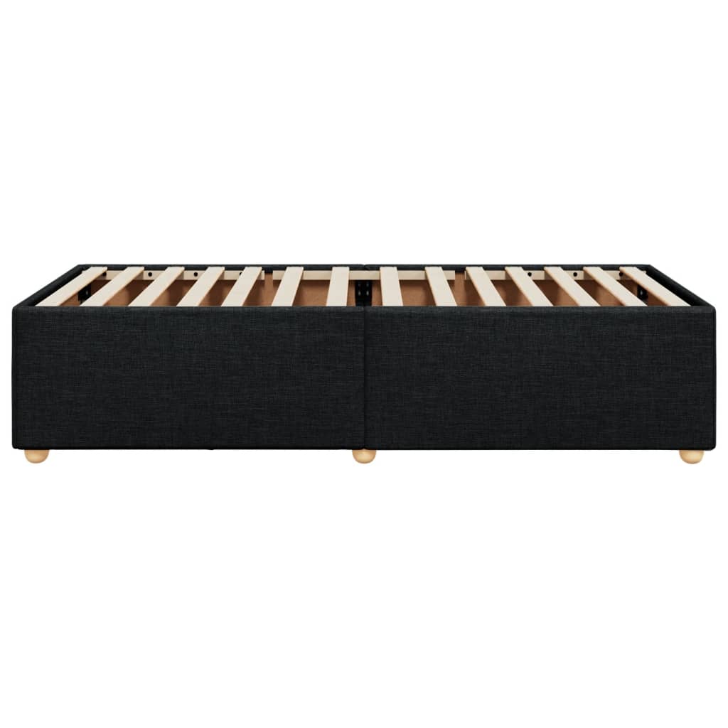 Giroletto senza Materasso Nero 90x200 cm in Tessuto