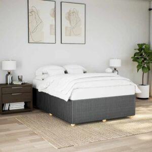 Giroletto senza Materasso Grigio Scuro 140x200 cm Tessuto
