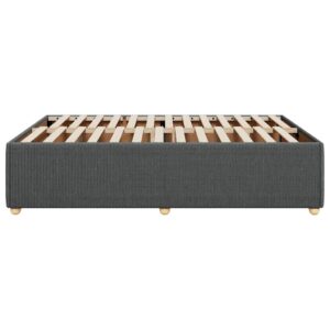Giroletto senza Materasso Grigio Scuro 160x200 cm Tessuto