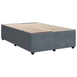 Giroletto senza Materasso Grigio Scuro 120x190 cm Velluto