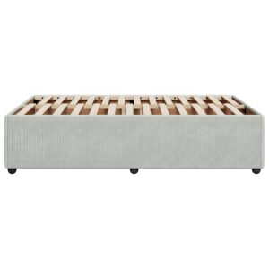 Giroletto senza Materasso Grigio Chiaro 120x200 cm Velluto