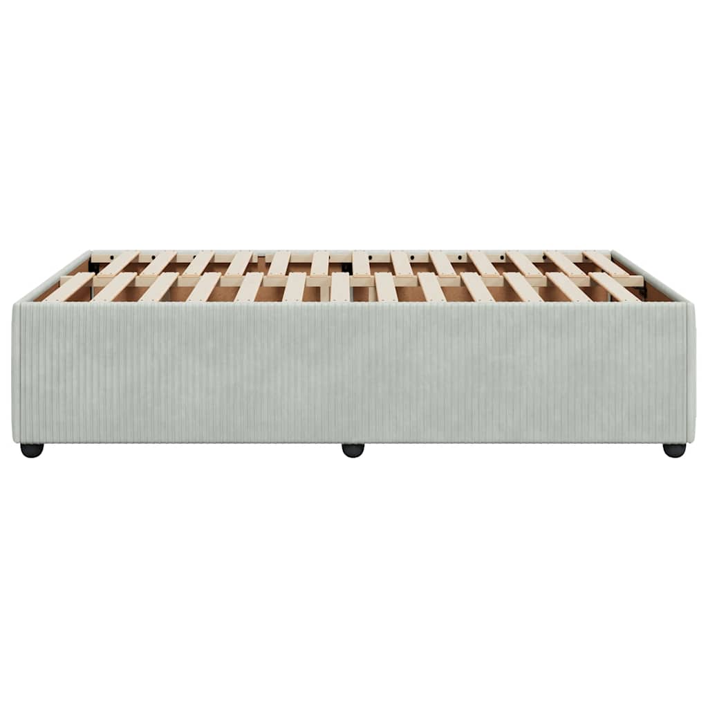 Giroletto senza Materasso Grigio Chiaro 120x200 cm Velluto