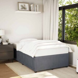 Giroletto senza Materasso Grigio Scuro 120x200 cm Velluto