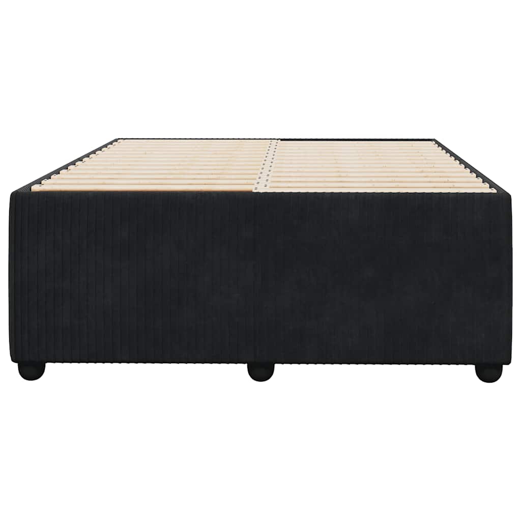 Giroletto senza Materasso Nero 120x200 cm Velluto