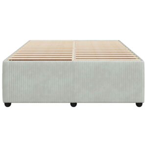 Giroletto senza Materasso Grigio Chiaro 140x190 cm Velluto