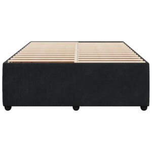 Giroletto senza Materasso Nero 140x190 cm in Velluto