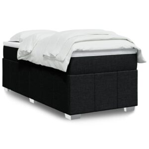 Giroletto a Molle con Materasso Nero 90x200 cm in Tessuto