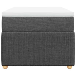 Giroletto a Molle con Materasso Grigio Scuro 90x200 cm Tessuto