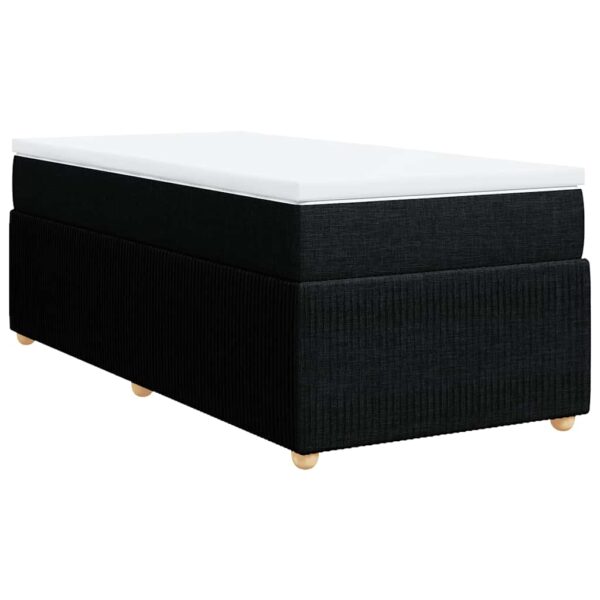 Giroletto a Molle con Materasso Nero 90x200 cm in Tessuto