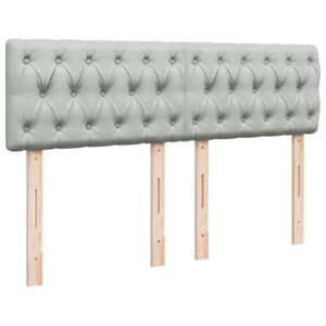 Giroletto a Molle con Materasso Grigio Chiaro 140x200cm Velluto