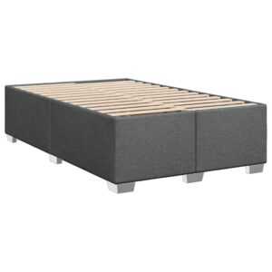 Giroletto a Molle con Materasso Grigio Scuro 120x190cm Tessuto