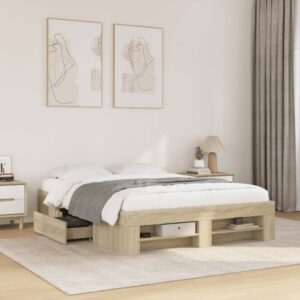 Giroletto senza Materasso Rovere Sonoma 120x190cm in Truciolato