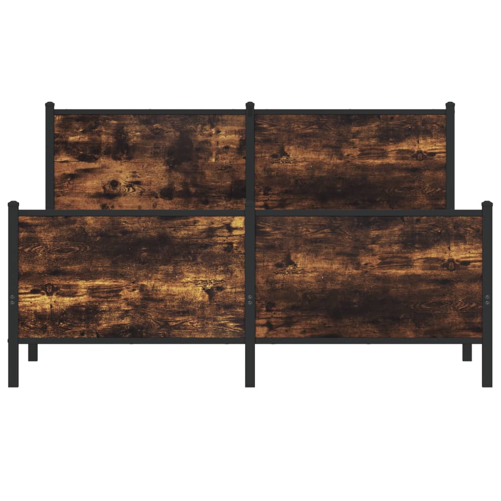 Giroletto senza Materaso in Metallo Rovere Fumo 160x200 cm